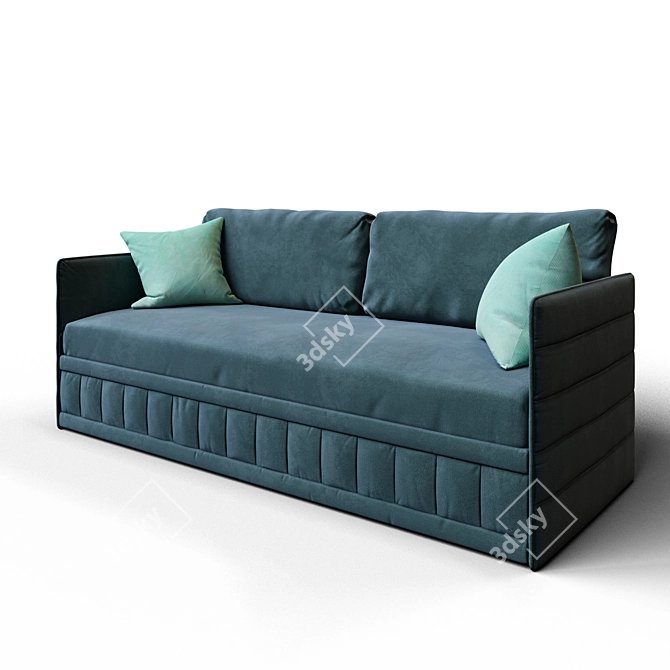 Diego 141 Sofa: Comfort in Style 3D model image 2