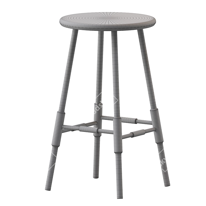 Sleek Atlantic Counter Stool 3D model image 3