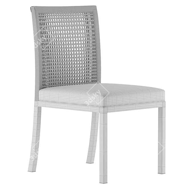 Nautical Outdoor Chair: Simple, Stylish, and Water Resistant 3D model image 3