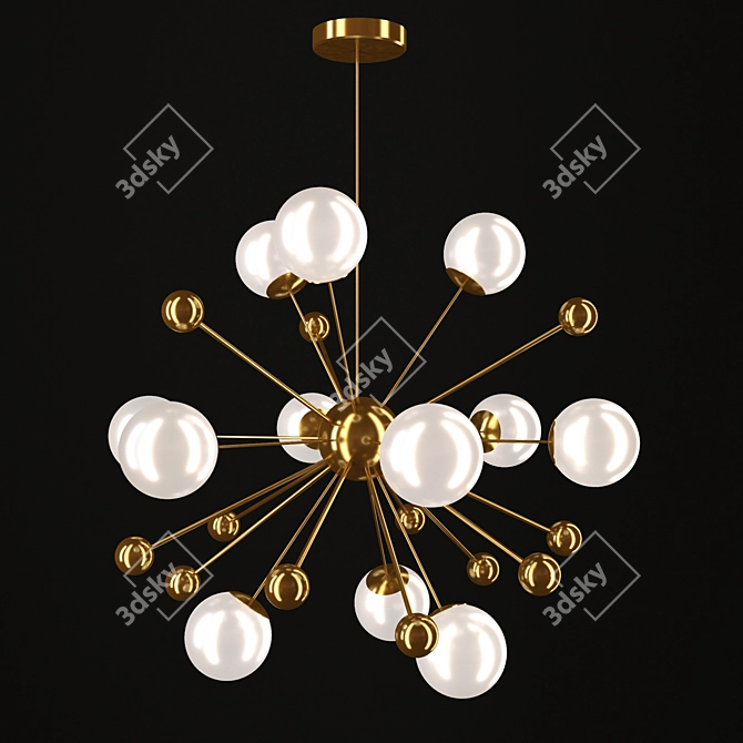 Modern Sputnik Chandelier 11-Light 3D model image 2