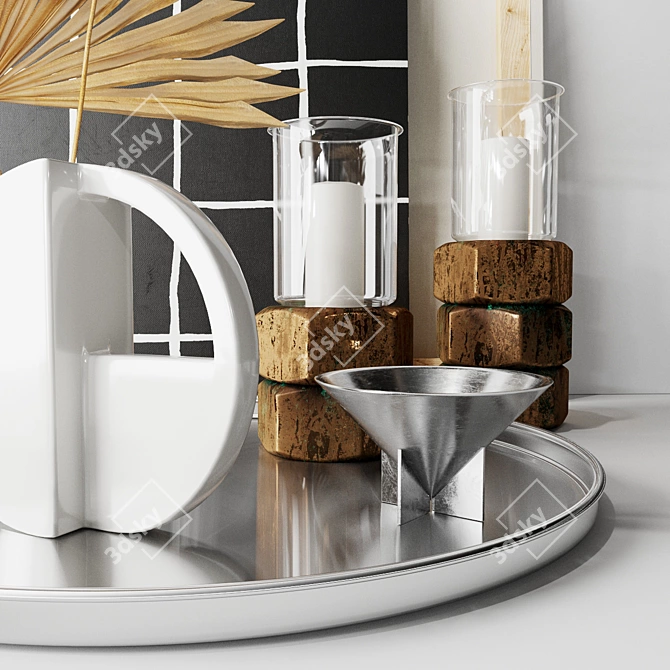 Bauhaus-inspired Decor Set 3D model image 2