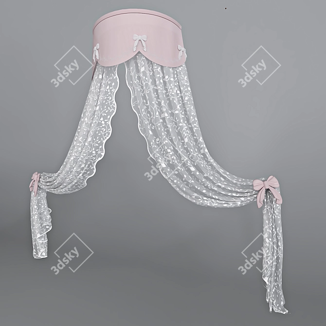 Elegant Lace Canopy 3D model image 4