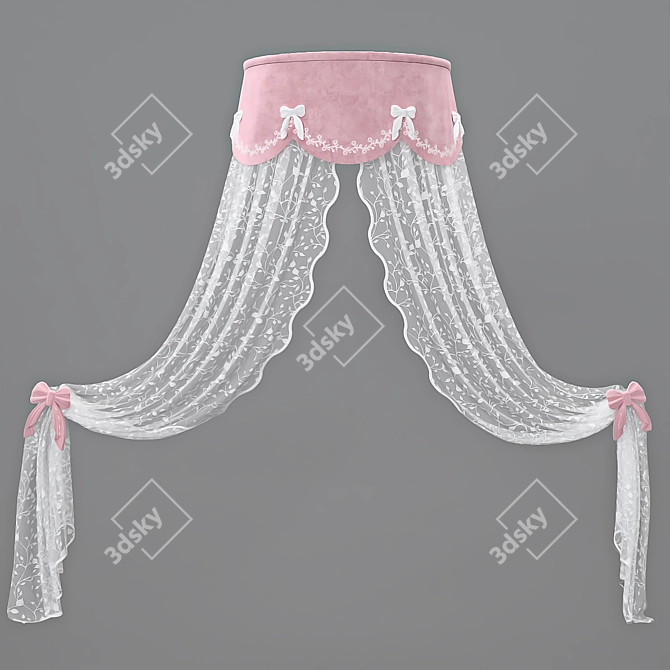 Elegant Lace Canopy 3D model image 5