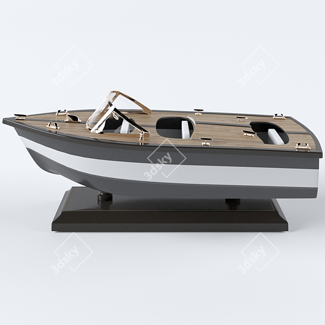 Nautical Poly Boat Decoration 3D model image 6