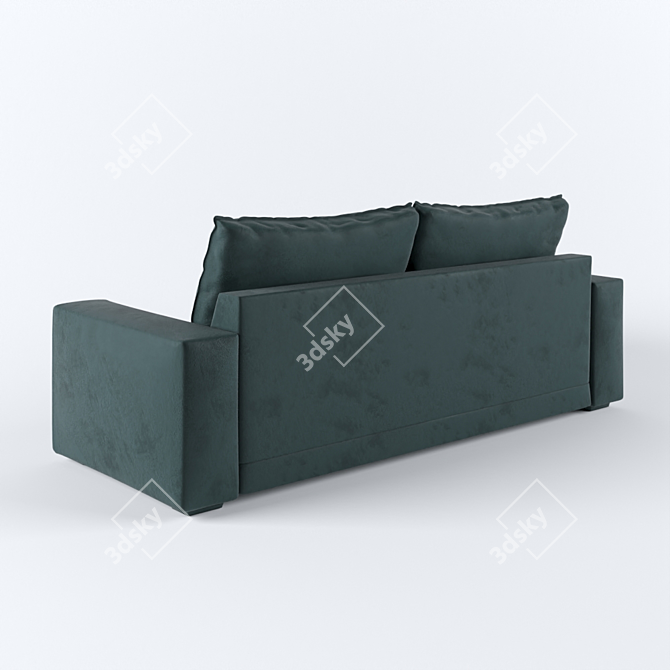 Luxurious Velvet Sofa 3D model image 2