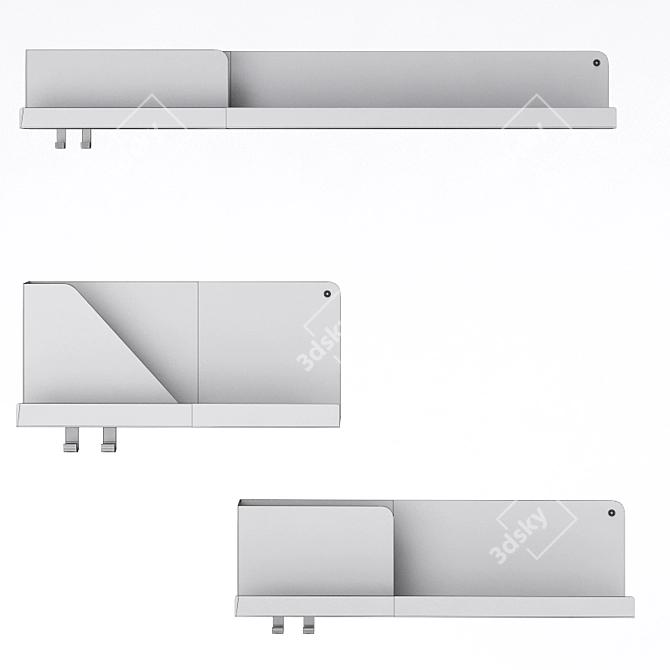 Minimalist Folded Shelves by Muuto 3D model image 3