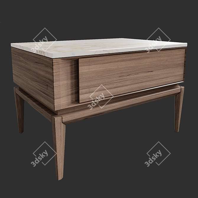 Elegant Natuzzi Munari Side Table 3D model image 1