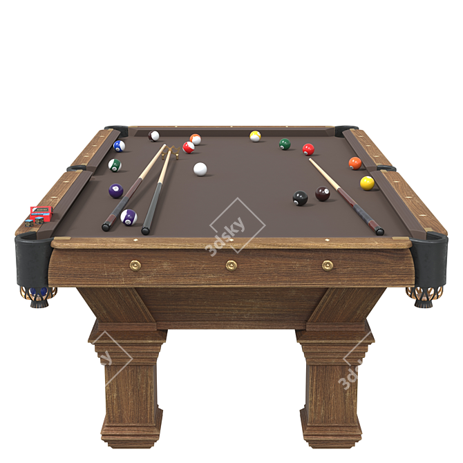 Brunswick Vintage Billiards Table 3D model image 2