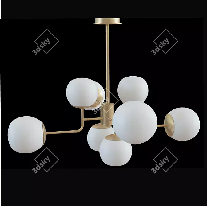Modern Chandelier: Erich Mod221-Pl-08-G 3D model image 1