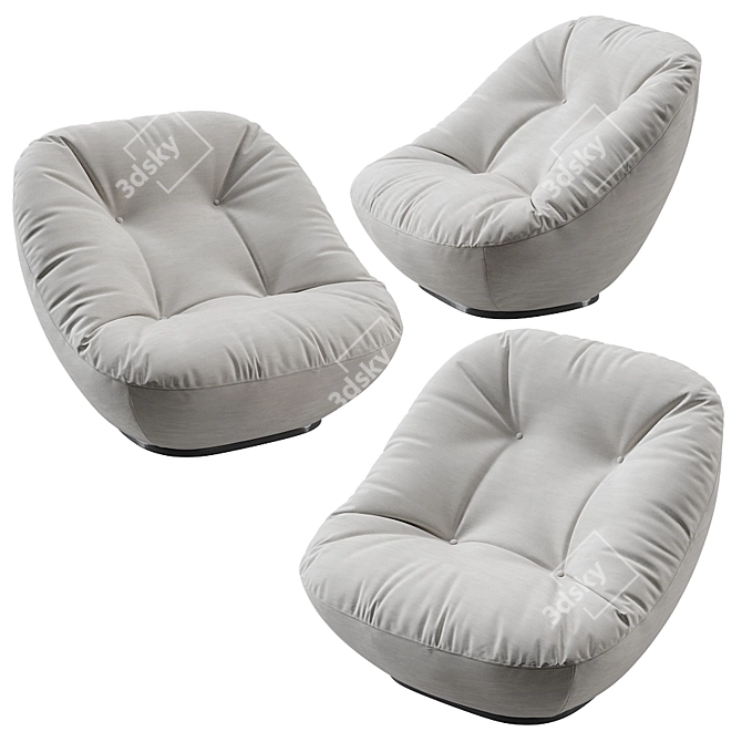 Sleek and Stylish: Ligne Roset Bonnie Armchair 3D model image 1