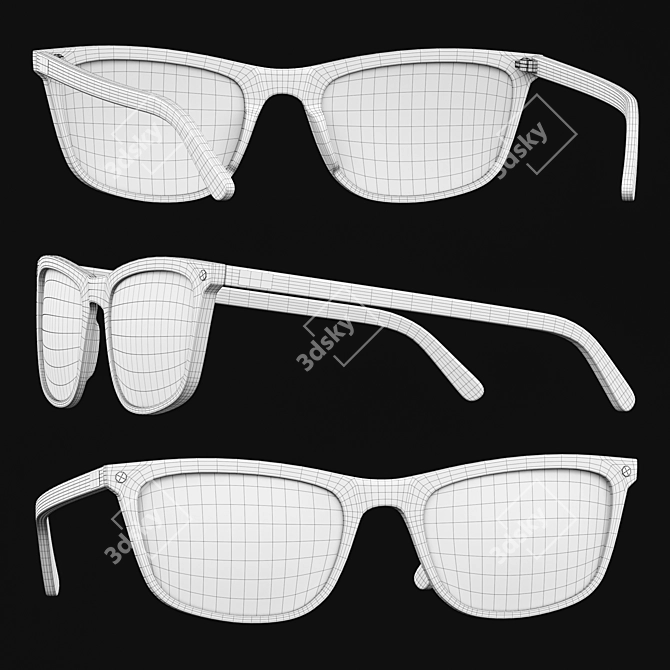 Stylish Shades: Sunglasses 02 3D model image 3