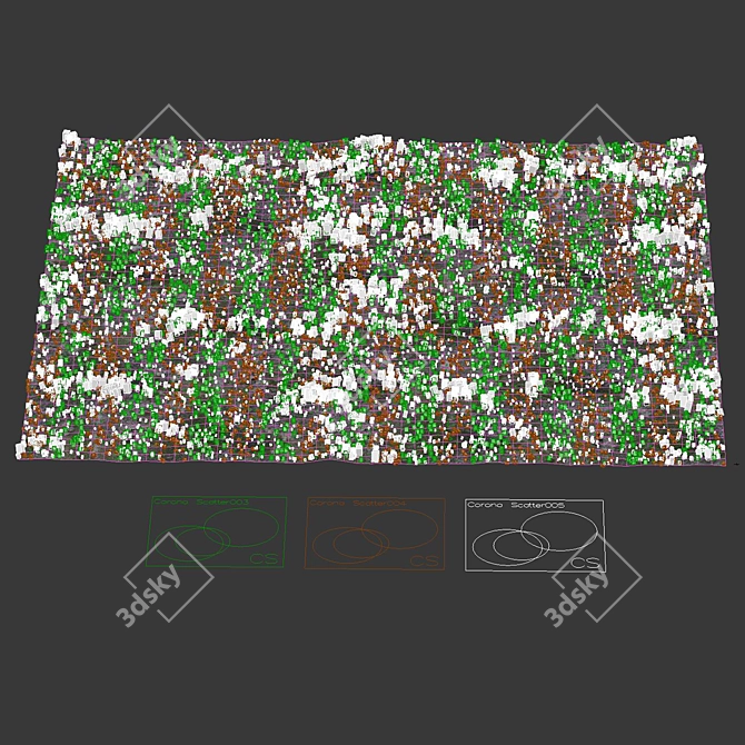 Corona Grass Set: Realistic 3D Vegetation 3D model image 5