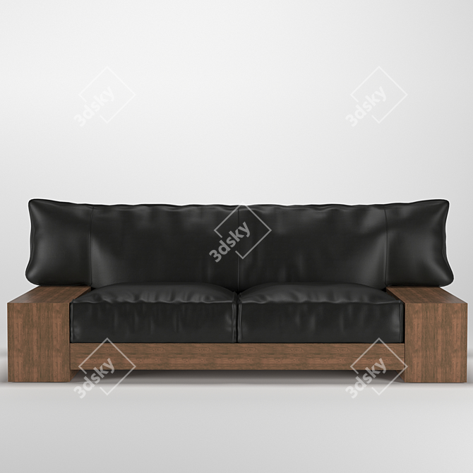 Japanese Inspired Kiza Sofa 3D model image 3