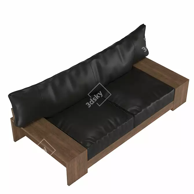 Japanese Inspired Kiza Sofa 3D model image 7