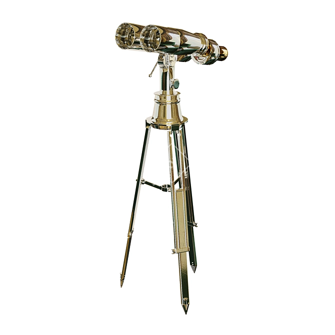 Vintage Naval Binoculars 3D model image 5