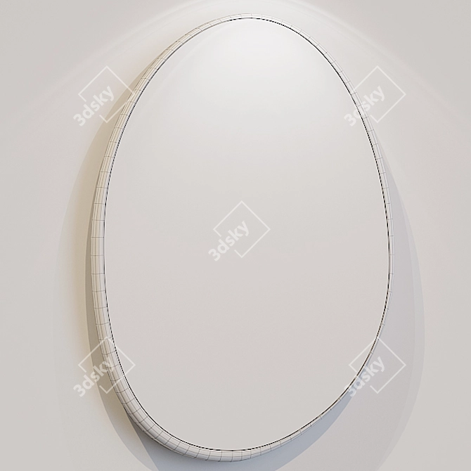 Elegant Elliptical Mirror 3D model image 2