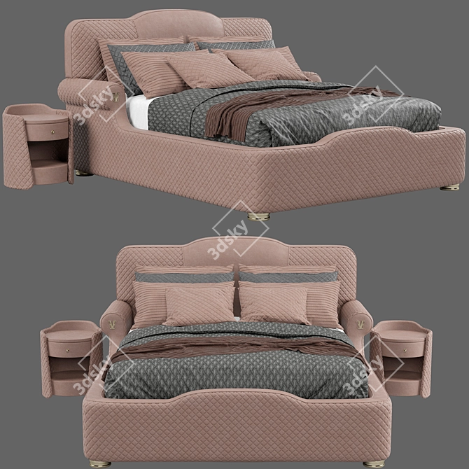 Luxury Vision Palladium Bed 3D model image 6