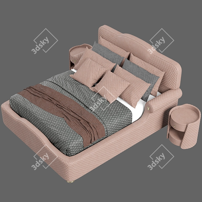 Luxury Vision Palladium Bed 3D model image 8