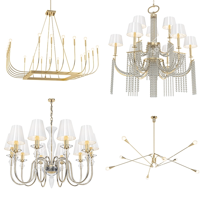 Modern Chandelier Collection 3D model image 1