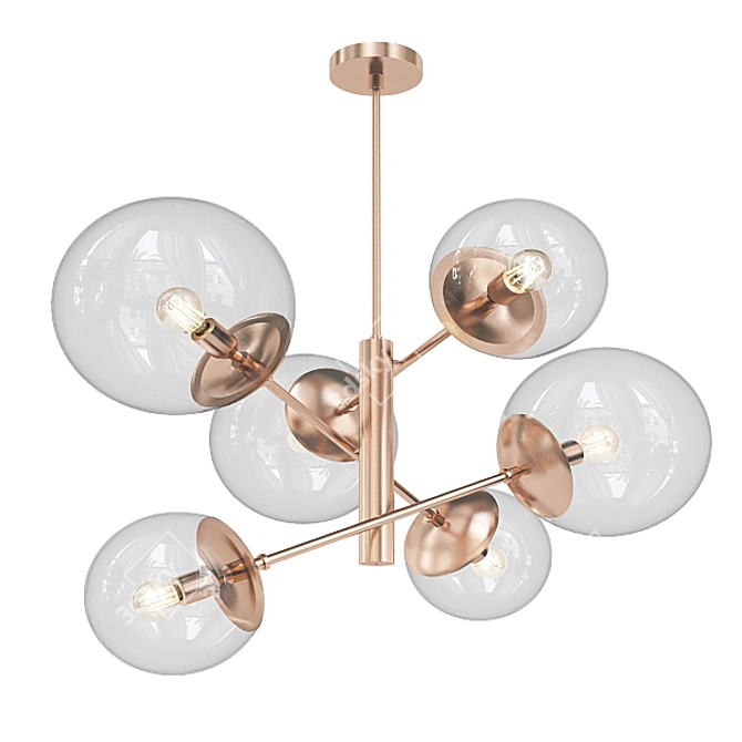 Modern Chandelier Set 3D model image 4