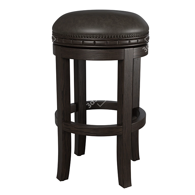 Bixby Leather Barstool: Sleek and Stylish 3D model image 1
