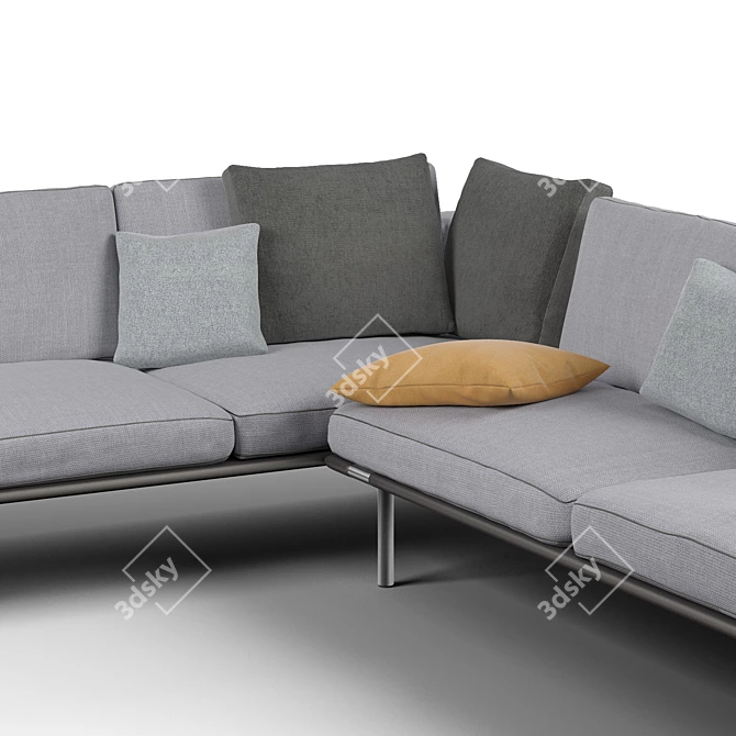 Elegant Modular Koi Sofa 3D model image 3