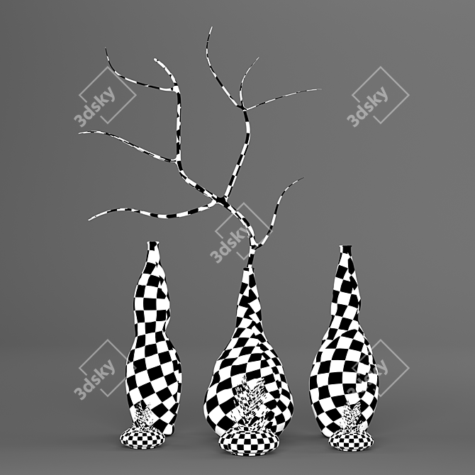 Vintage Decor Vases 3D model image 3