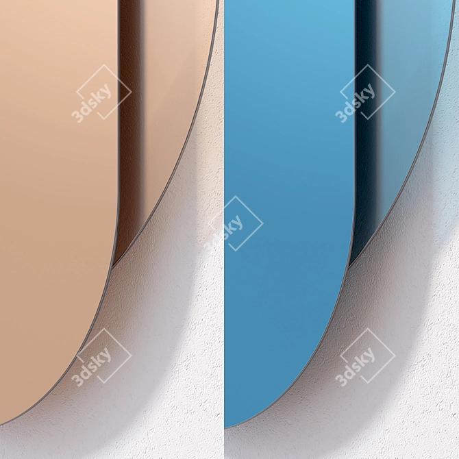 Tone-On-Tone Handmade Mirrors 3D model image 4