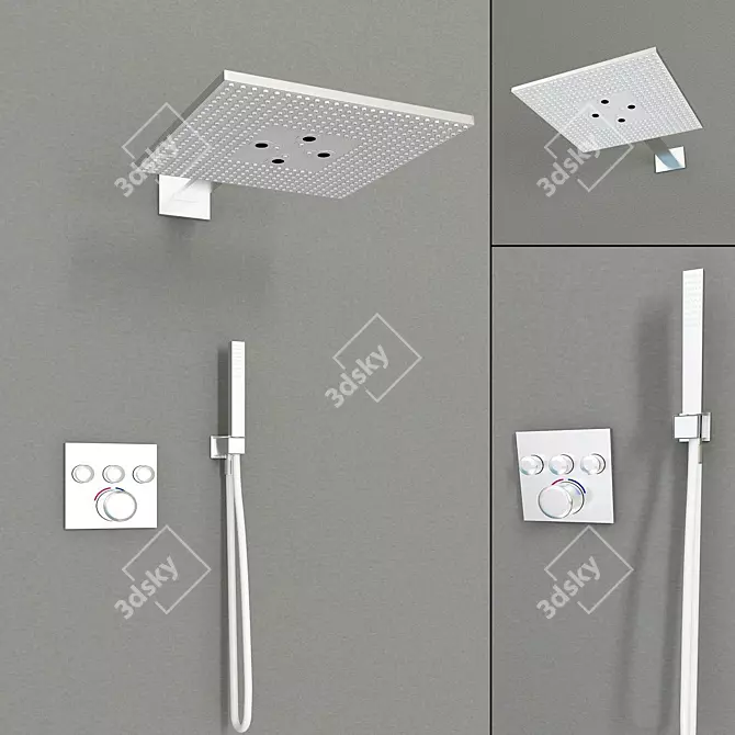 Grohe Rainshower: SmartControl Shower Set 3D model image 1