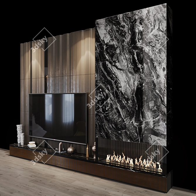 Sleek TV Set with Stunning Design by Studia-54 3D model image 2