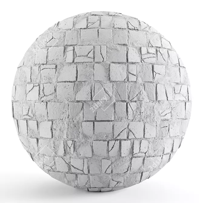 Cobblestone: 4K Textures - High Quality 3D model image 2