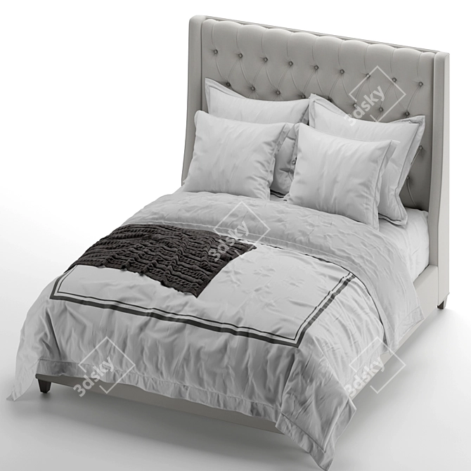 - Luxury Devereaux Tufted Bed
- Elegant Arhaus Devereaux Bed
- Opulent Tufted 3D model image 3