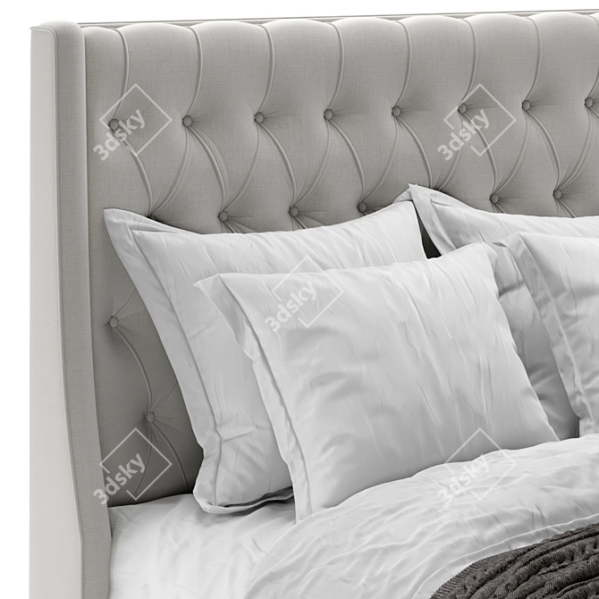 - Luxury Devereaux Tufted Bed
- Elegant Arhaus Devereaux Bed
- Opulent Tufted 3D model image 4