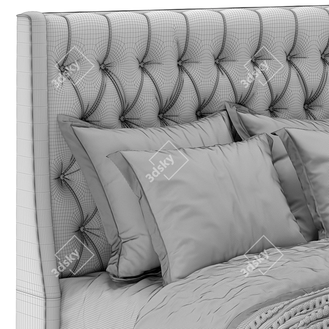 - Luxury Devereaux Tufted Bed
- Elegant Arhaus Devereaux Bed
- Opulent Tufted 3D model image 5
