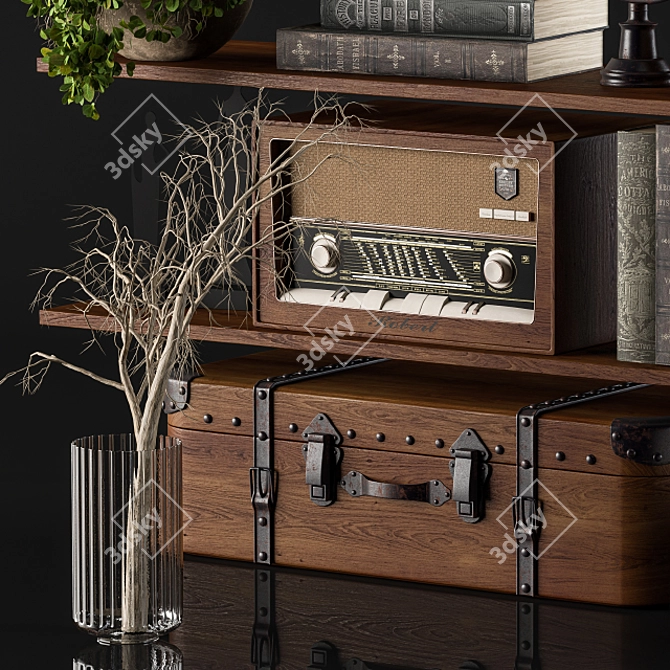 Elegant Shelf Decor Set 3D model image 3