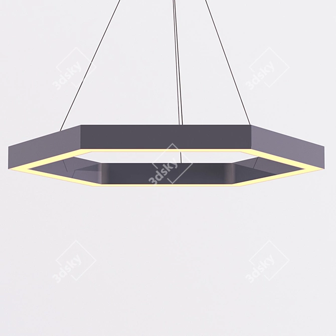 Golden Hex 750 Pendant Light 3D model image 2