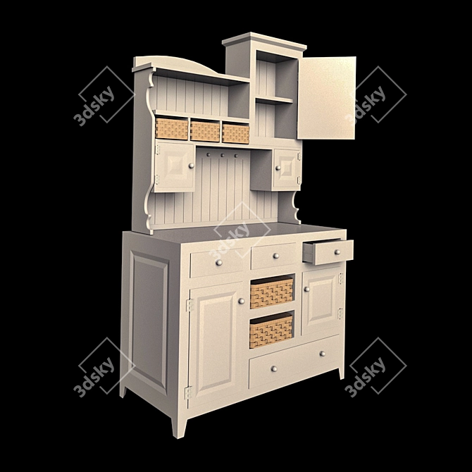 Cozy Cubby Hutch 3D model image 2