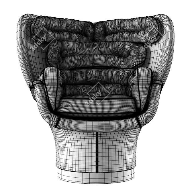 Elda Office Table - Modern Design & High-Quality Materials 3D model image 4