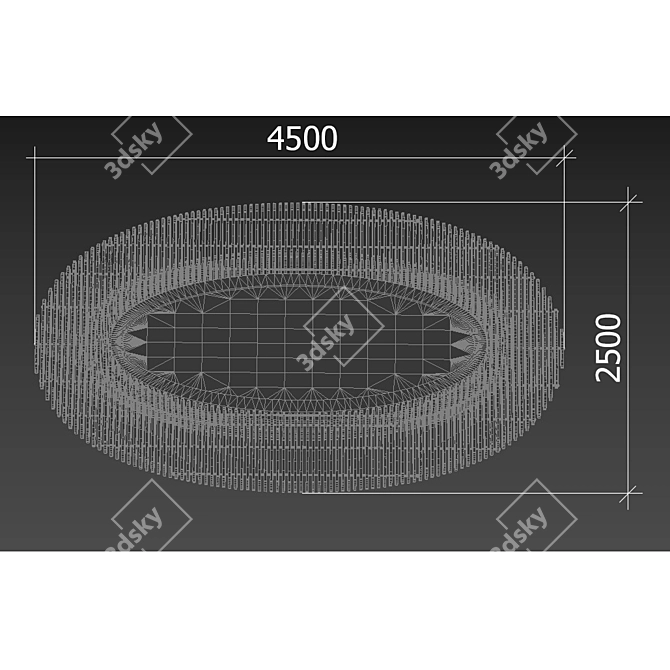 Modern Parametric Bench with Refined Floral Display 3D model image 5