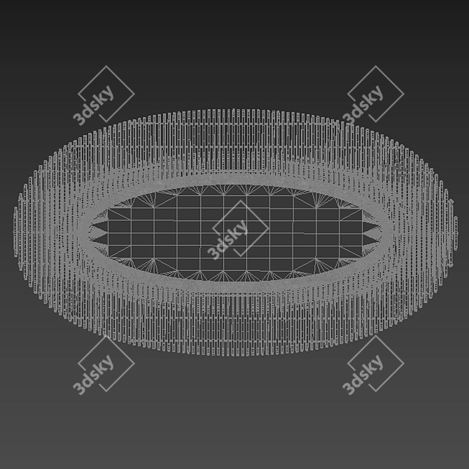 Modern Parametric Bench with Refined Floral Display 3D model image 10