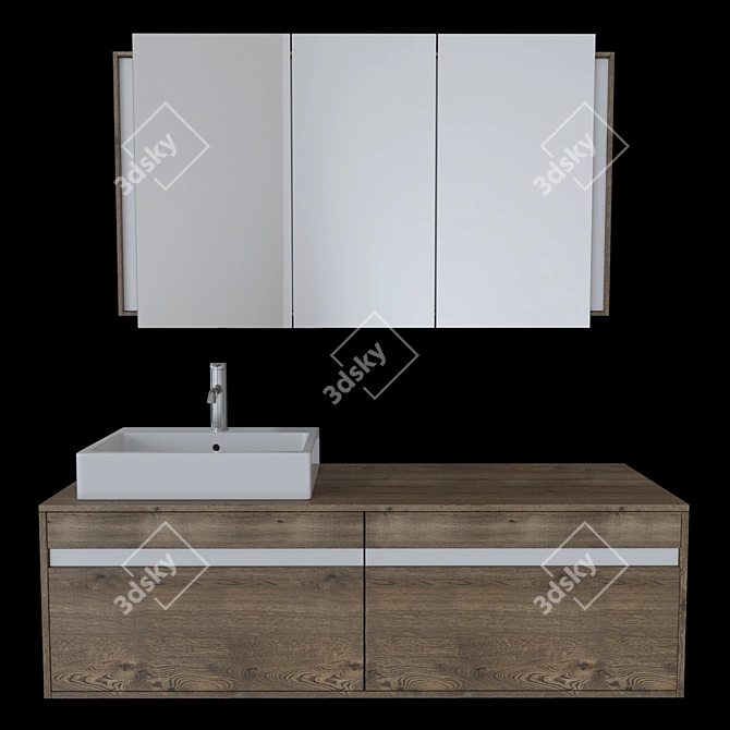 Ketho Floating Vanity Set 3D model image 3