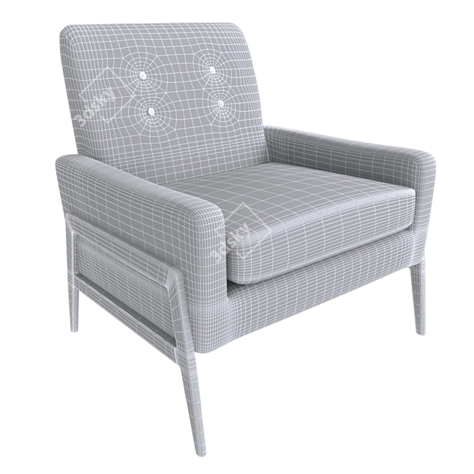 Cecil Arm Chair: Versatile and Stylish 3D model image 3