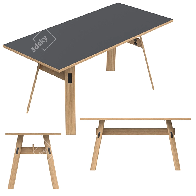 All-in-One Versatile Desk 3D model image 2