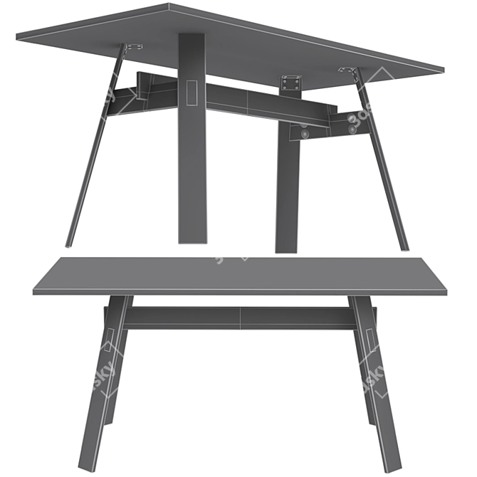 All-in-One Versatile Desk 3D model image 4