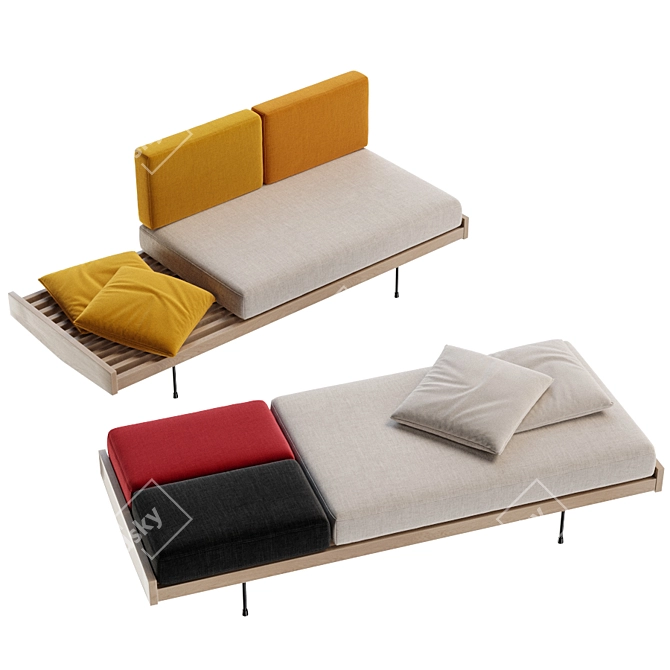 Elegant Lounger by Ligne Roset 3D model image 1