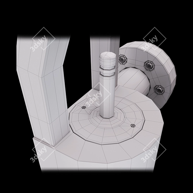Philo 7003 Floor Mounted Mixer 3D model image 3