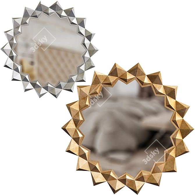 Montana Sunburst Mirror: Radiant Décor for Your Space 3D model image 1