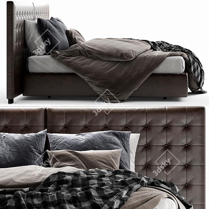 Nador Bed: Stylish Comfort for Luxurious Nights 3D model image 2