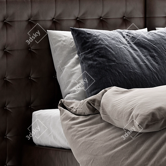 Nador Bed: Stylish Comfort for Luxurious Nights 3D model image 3