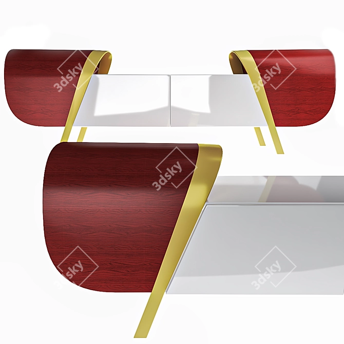 Sleek Modern TV Decor 3D model image 3